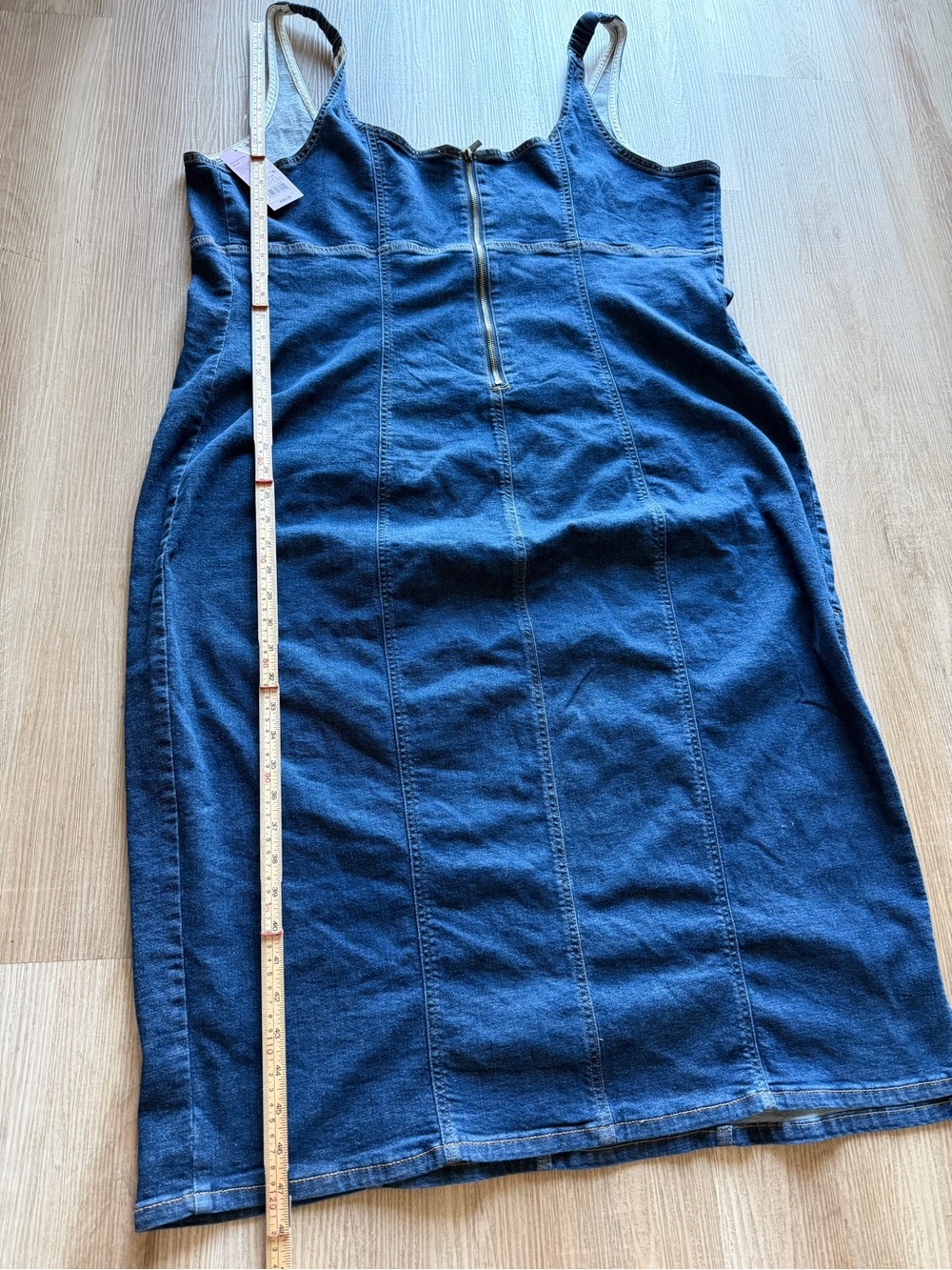 Target Dark Blue Denim Slip Dress with Contrast Stitching